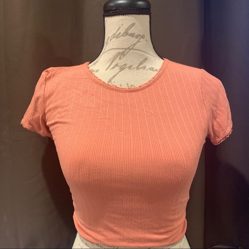 plain orange top from pacsun